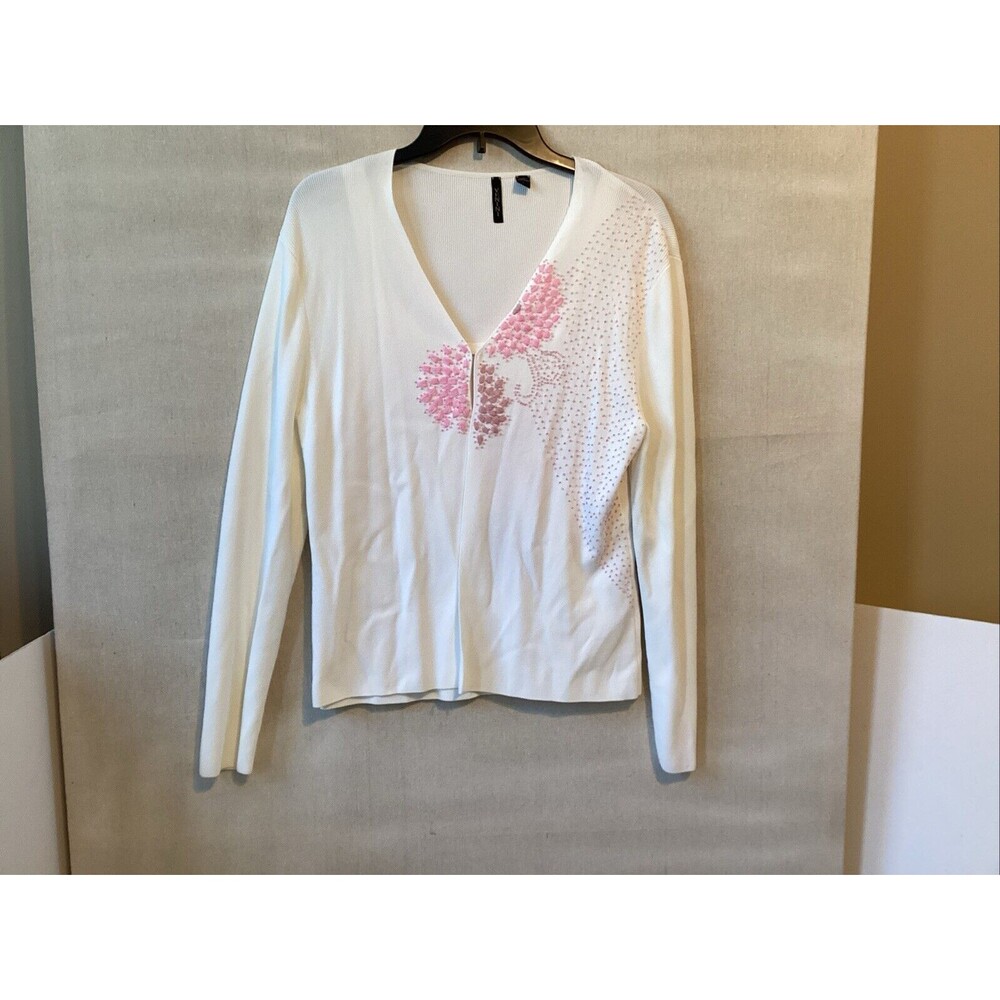 venini 2 piece sweater set women’s L white/ pink